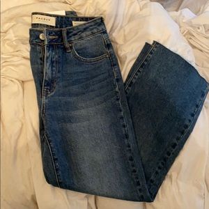 pacsun mom high rise crop kick jeans